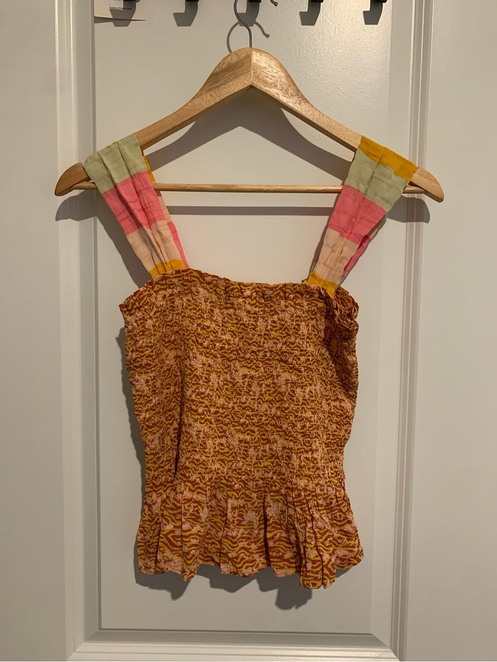 Scotch & Soda Smocked Striped Strap Summer Coastal Beach Tank Top Size Small NWT - Picture 3 of 6